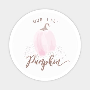 Our lil' Pumpkin Watercolor Pink Pumpkin Magnet